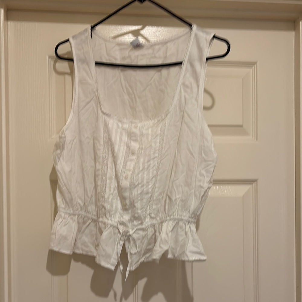 Old Navy Women’s White Tank Top with Front Tie